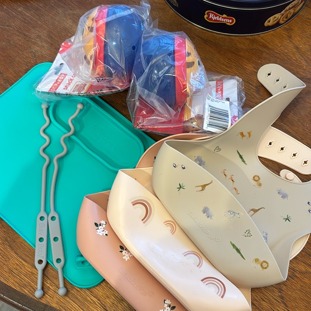 Bundles baby stuffs skip, hop baby busy ,Lou Lou Lollipop Silicone Bib